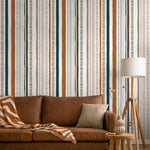 Modern Striped Wallpaper Abstract Wallpaper Peel and Stick and Traditional Wallpaper - D835 - WallTrend