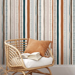 Modern Striped Wallpaper Abstract Wallpaper Peel and Stick and Traditional Wallpaper - D835 - WallTrend