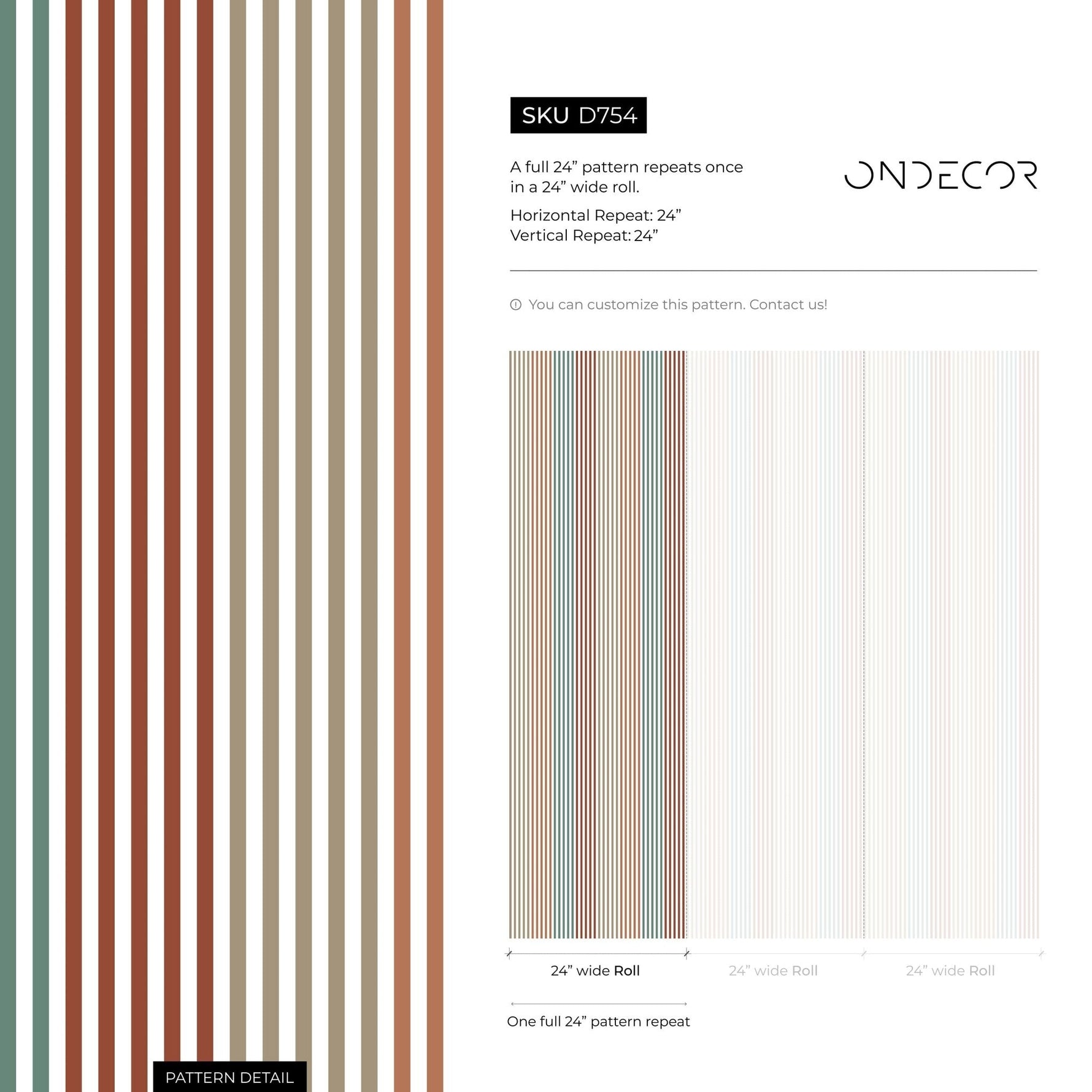 Modern Striped Wallpaper Geometric Wallpaper Peel and Stick and Traditional Wallpaper - D754 - WallTrend