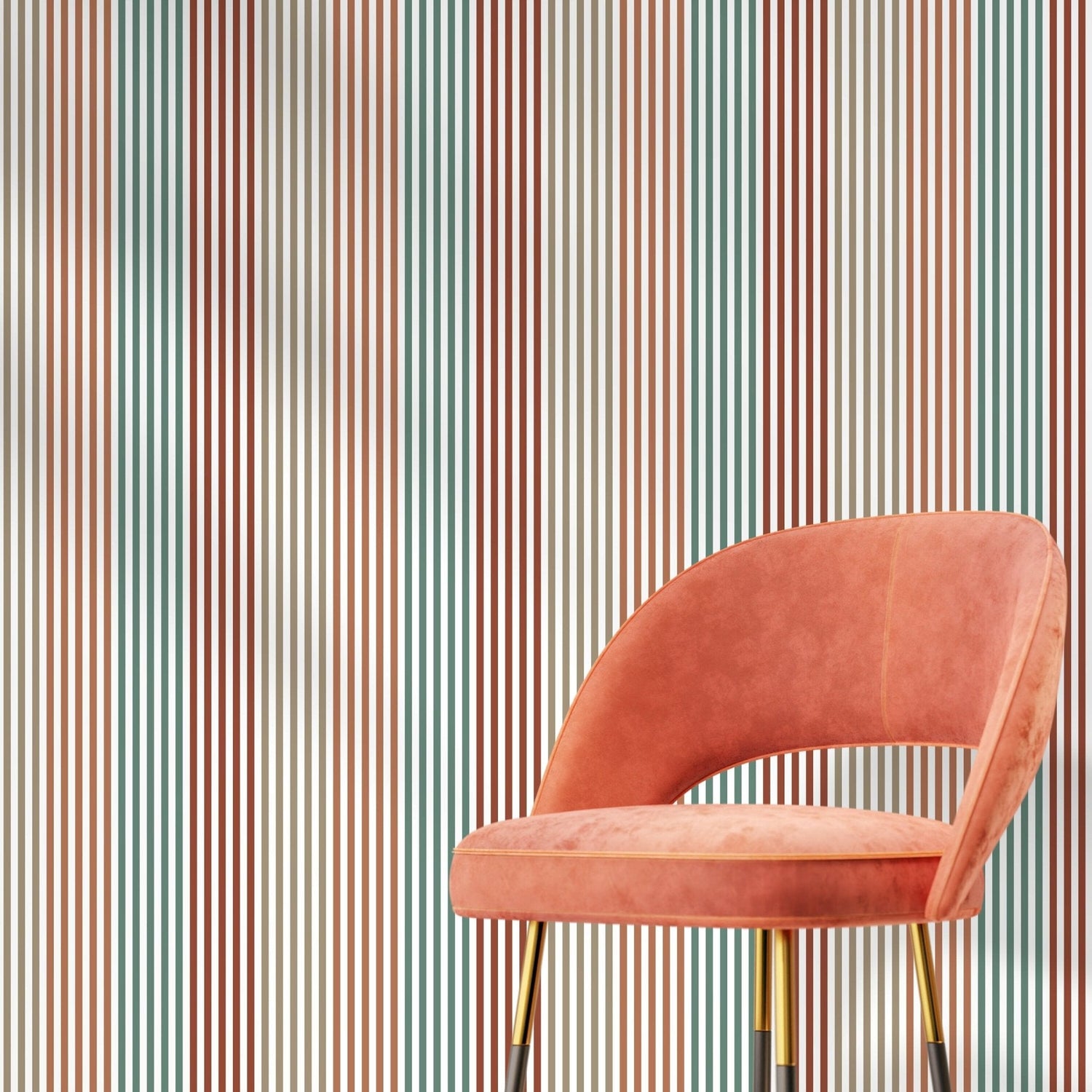 Modern Striped Wallpaper Geometric Wallpaper Peel and Stick and Traditional Wallpaper - D754 - WallTrend