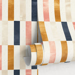 Modern Tile Wallpaper Colorful Geometric Wallpaper Peel and Stick and Traditional Wallpaper - A375 - WallTrend