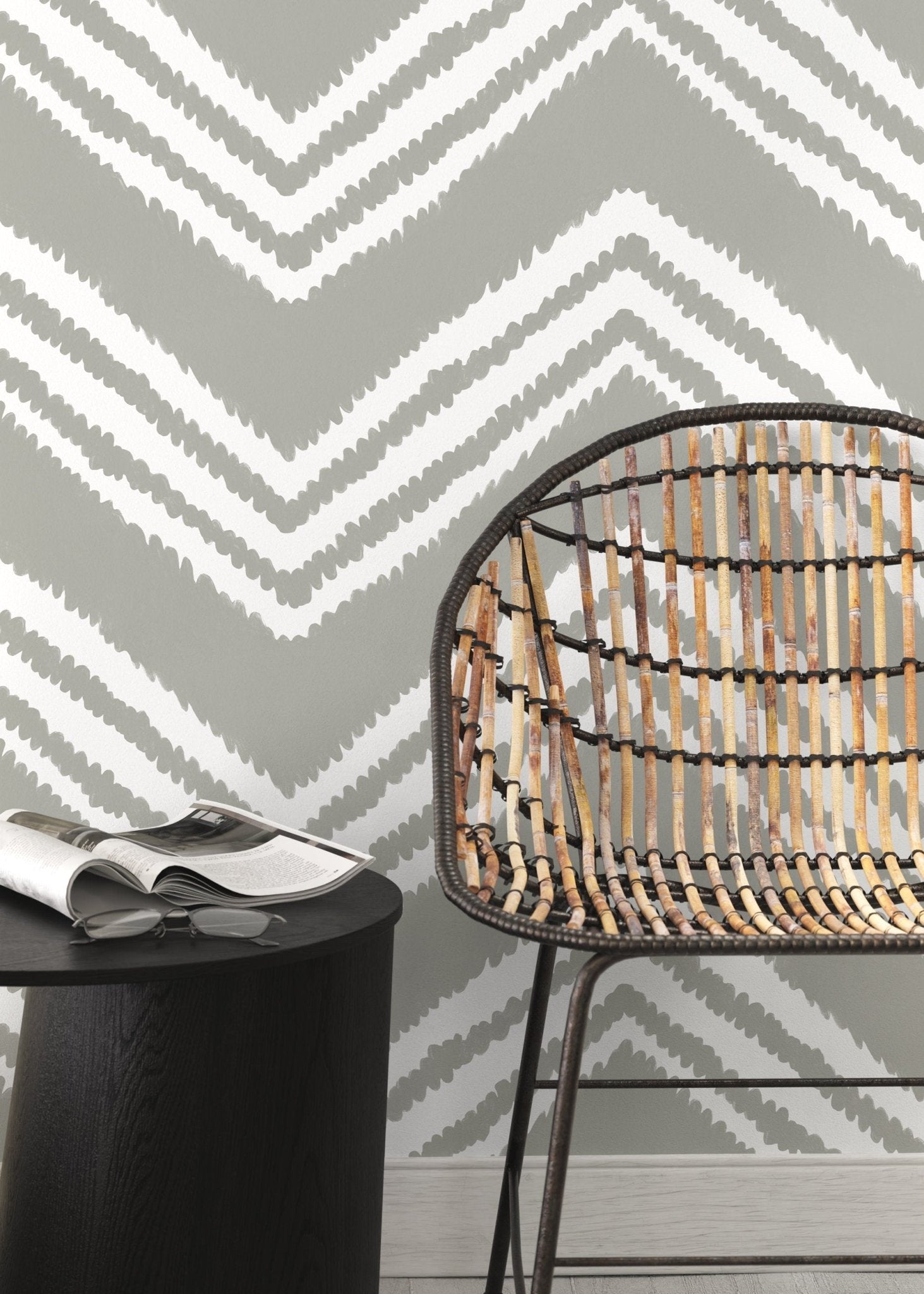 Modern Zigzag Pattern Wallpaper - C986 - WallTrend