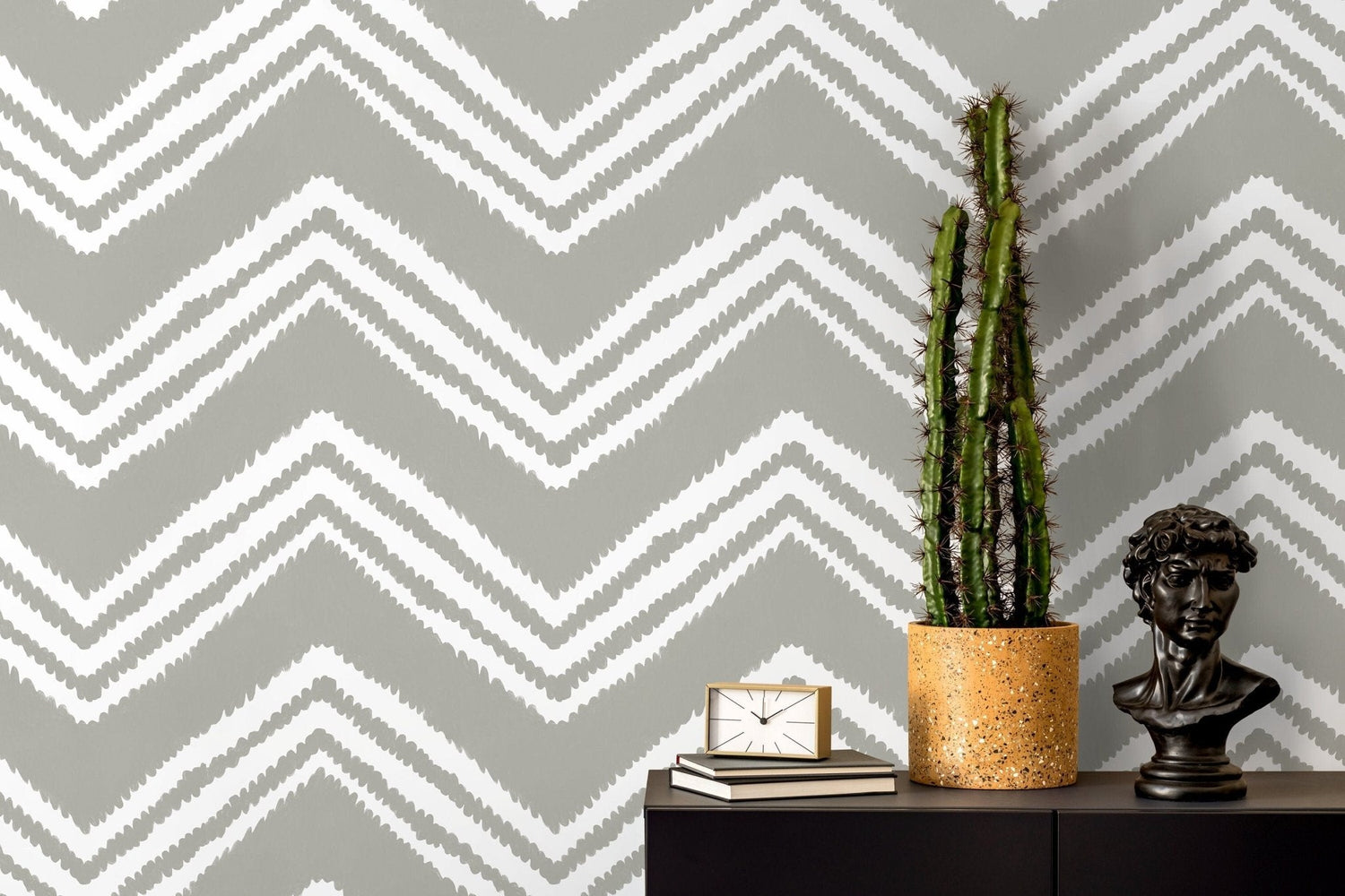 Modern Zigzag Pattern Wallpaper - C986 - WallTrend