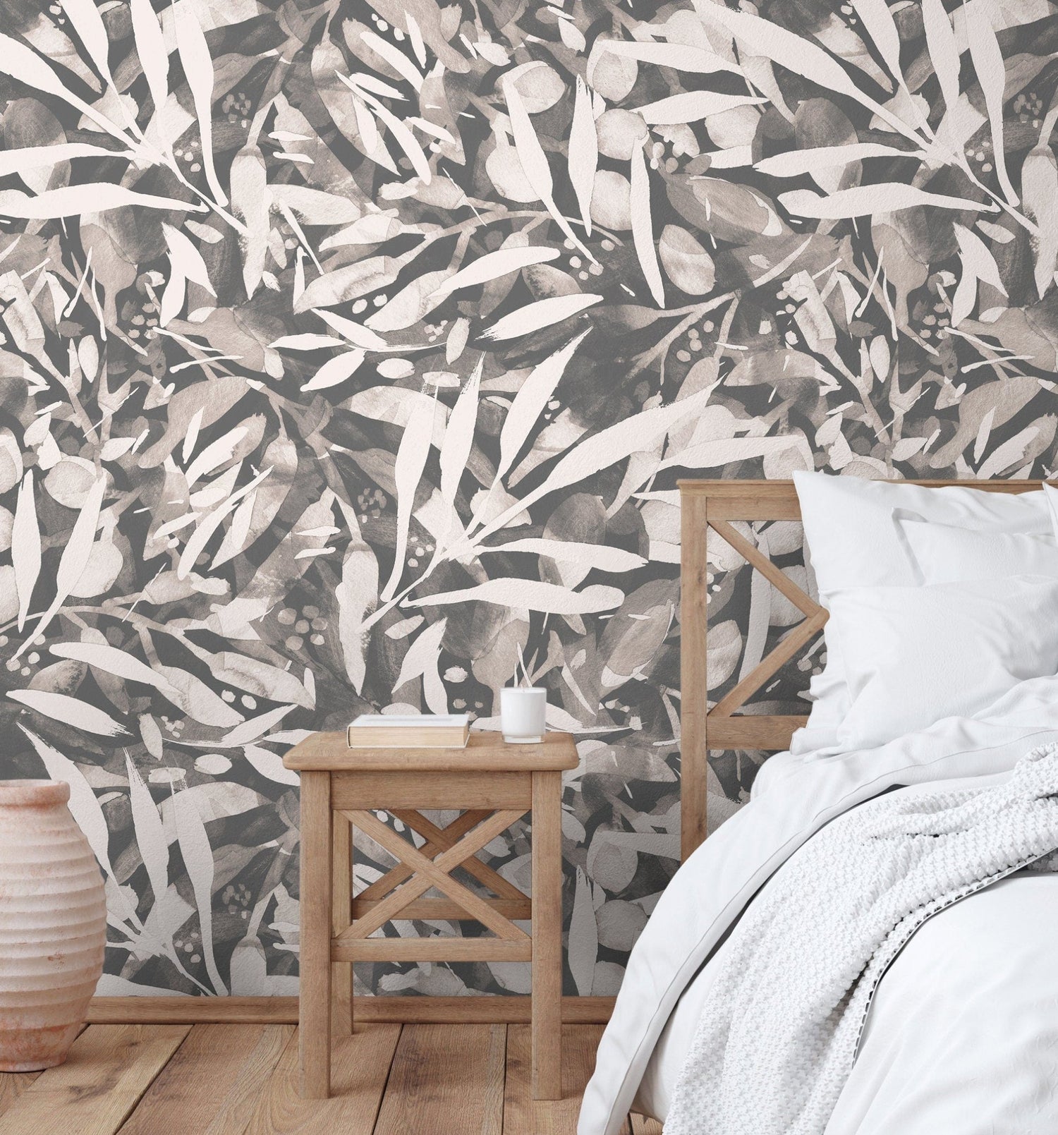 Monochrome Botanical Illustration Wallpaper - X151 - WallTrend