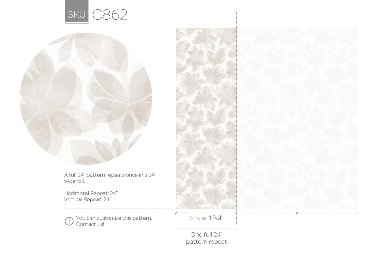 Monochrome Botanicals Wallpaper - C862 - WallTrend