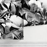 Monochrome Floral Elegance Wallpaper - B054 - WallTrend
