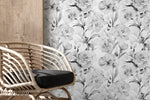 Monochrome Floral Elegance Wallpaper - D529 - WallTrend