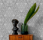 Monochrome Floral Symphony Wallpaper - X075 - WallTrend