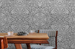 Monochrome Floral Symphony Wallpaper - X075 - WallTrend