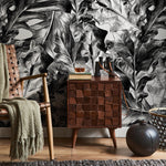 Monochrome Foliage Wallpaper - B718 - WallTrend