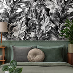Monochrome Foliage Wallpaper - B718 - WallTrend