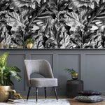 Monochrome Foliage Wallpaper - B718 - WallTrend