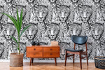 Monochrome Jungle Majesty Wallpaper - B525 - WallTrend