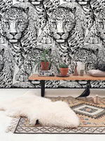 Monochrome Jungle Majesty Wallpaper - B525 - WallTrend