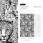 Monochrome Jungle Majesty Wallpaper - B525 - WallTrend