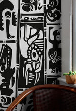 Monochrome Tribal Art Wallpaper - C099 - WallTrend