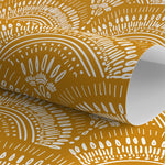 Mustard Arches Boho Wallpaper Peel and Stick and Traditional Wallpaper - B767 - WallTrend