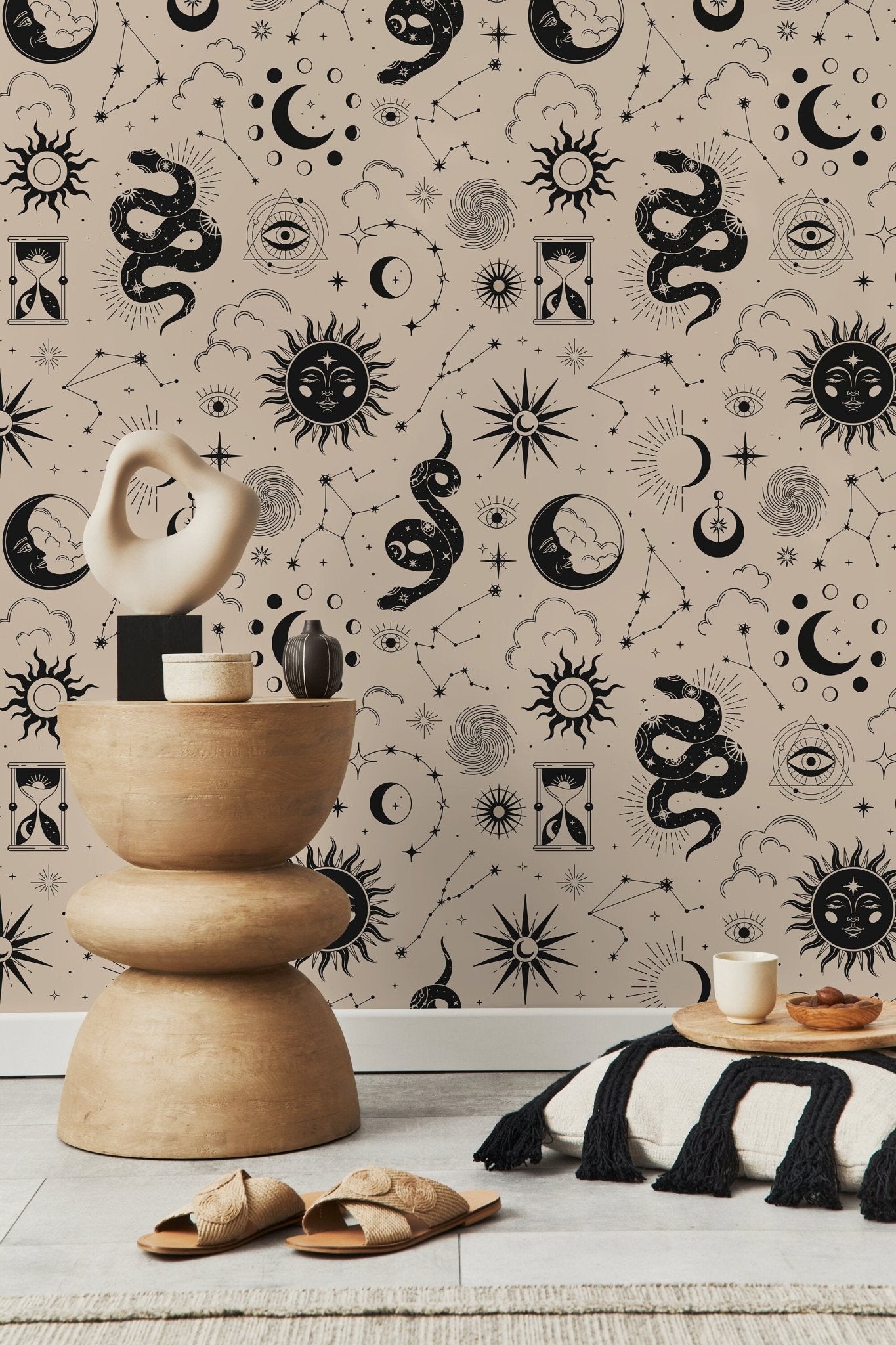 Mystical Celestial Bodies Wallpaper - D343 - WallTrend