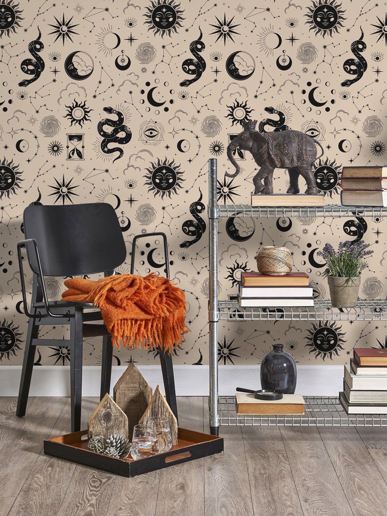 Mystical Celestial Bodies Wallpaper - D343 - WallTrend