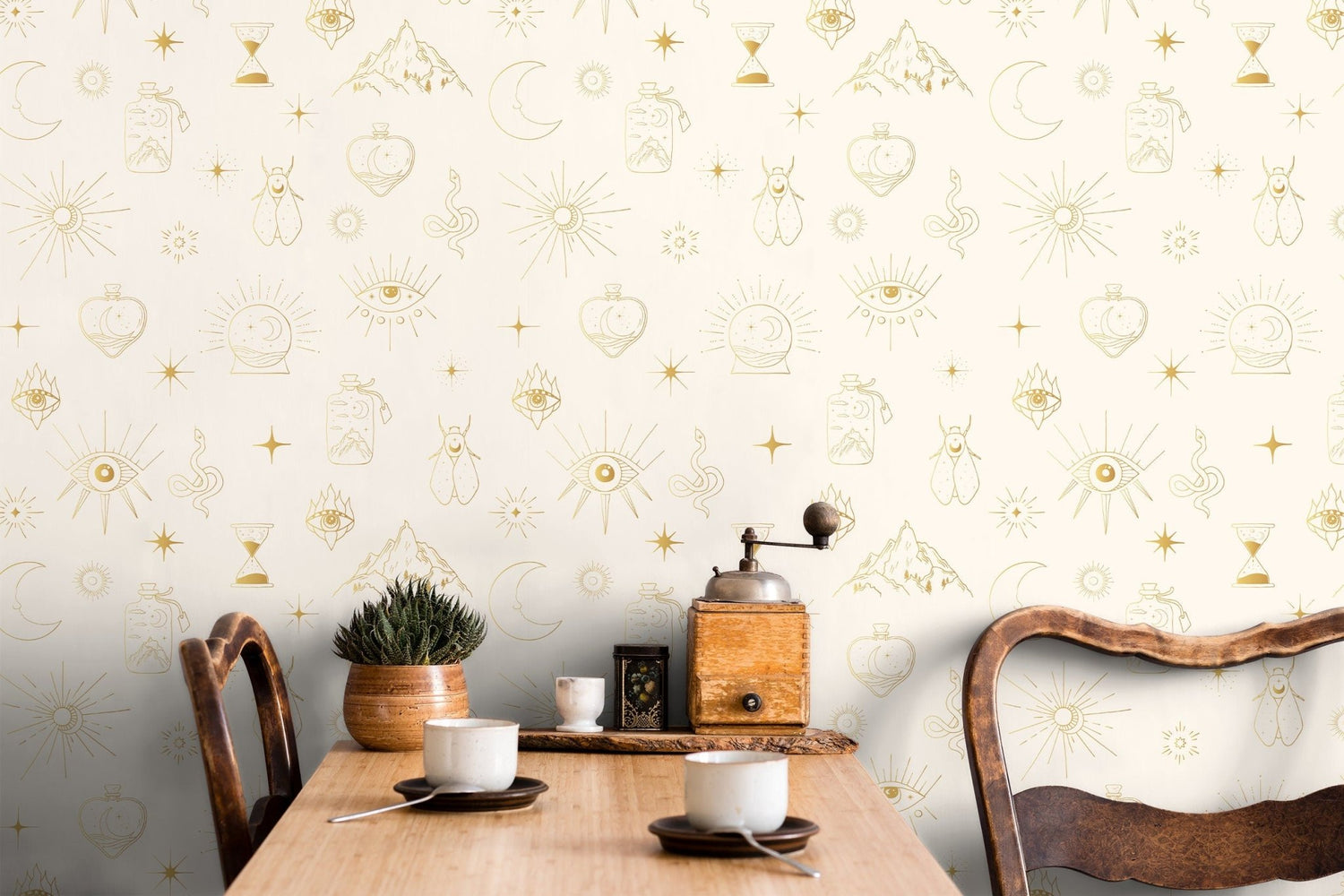 Mystique and Celestial Wallpaper Removable Peel and Stick Wallpaper Peel and Stick Wallpaper Moon and Butterfly - ZAAP - WallTrend