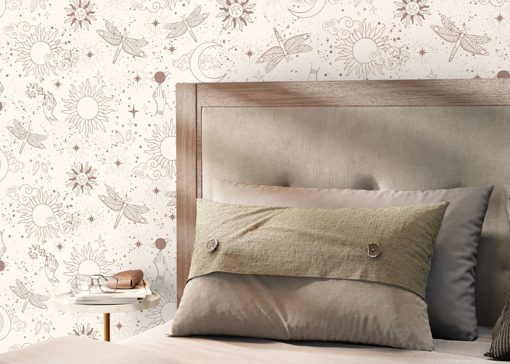 Mystique and Celestial Wallpaper Removable Peel and Stick Wallpaper, Peel and Stick Wallpaper Moon and Butterfly - ZAAV - WallTrend