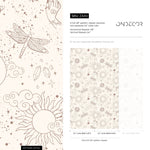 Mystique and Celestial Wallpaper Removable Peel and Stick Wallpaper, Peel and Stick Wallpaper Moon and Butterfly - ZAAV - WallTrend