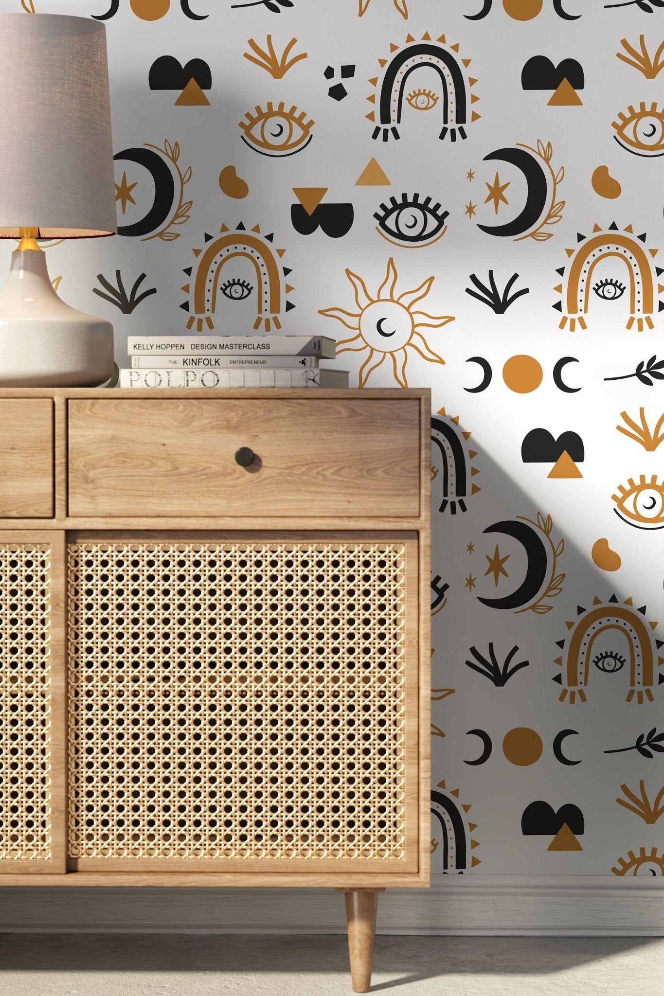 Mystique and Celestial Wallpaper Removable Peel and Stick Wallpaper, Peel and Stick Wallpaper Moon and Magic - ZAAT - WallTrend