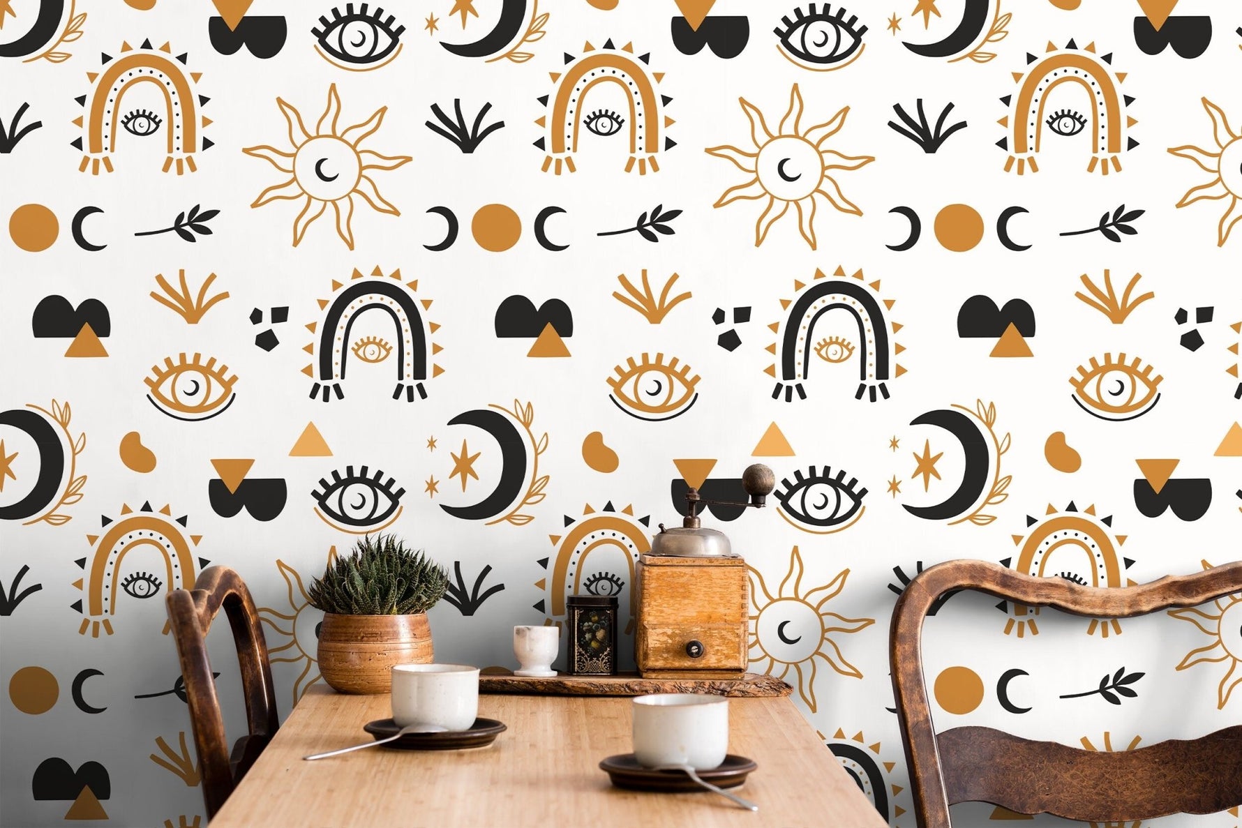 Mystique and Celestial Wallpaper Removable Peel and Stick Wallpaper, Peel and Stick Wallpaper Moon and Magic - ZAAT - WallTrend