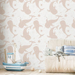 Mystique and Celestial Wallpaper Removable Peel and Stick Wallpaper, Peel and Stick Wallpaper Moon and whale - ZAAS - WallTrend