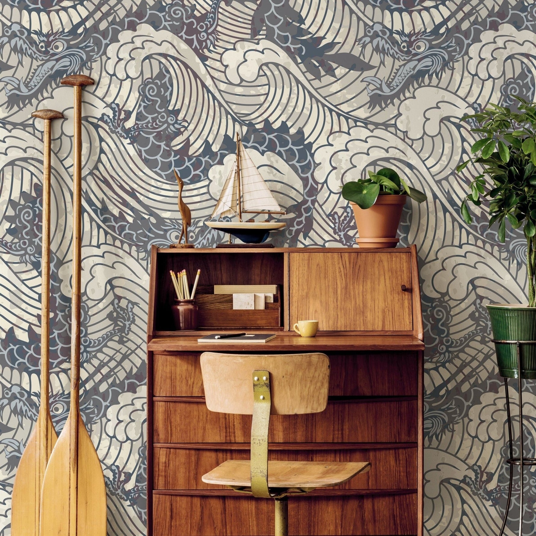Mythic Dragons Wallpaper - B257 - WallTrend