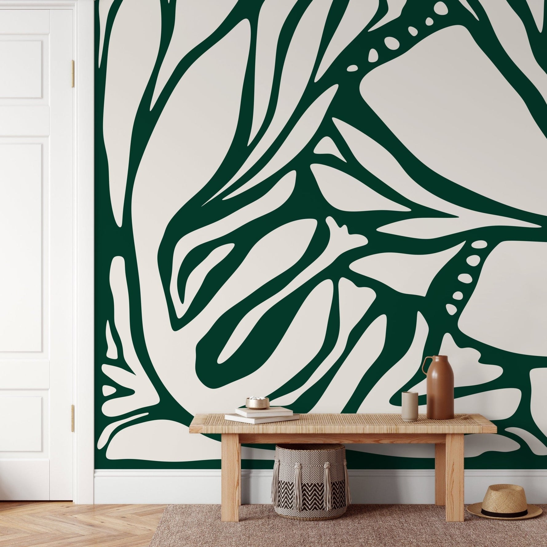 Natural Fern Symmetry Wallpaper - D629 - WallTrend