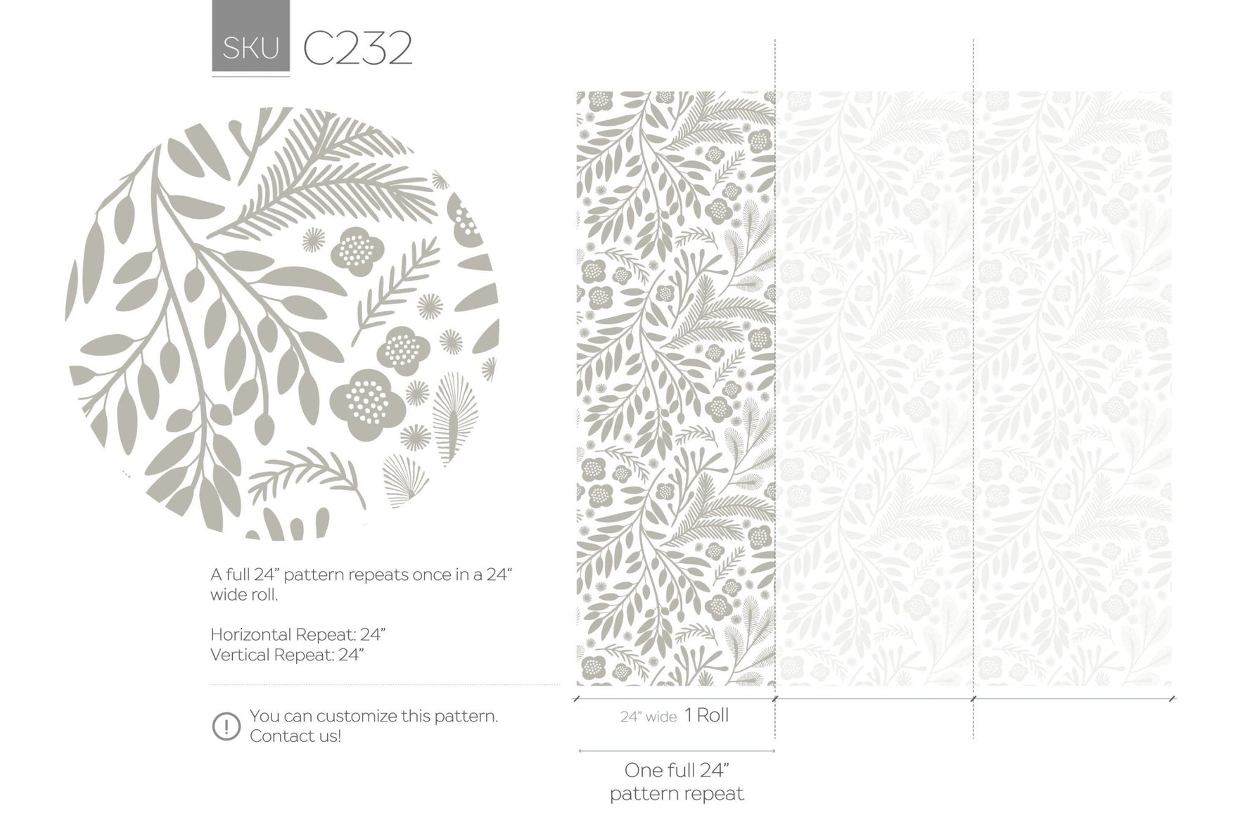 Natural Harmony Botanical Wallpaper - C232 - WallTrend
