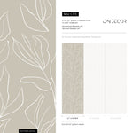 Natural Leaf Silhouettes Wallpaper - C173 - WallTrend