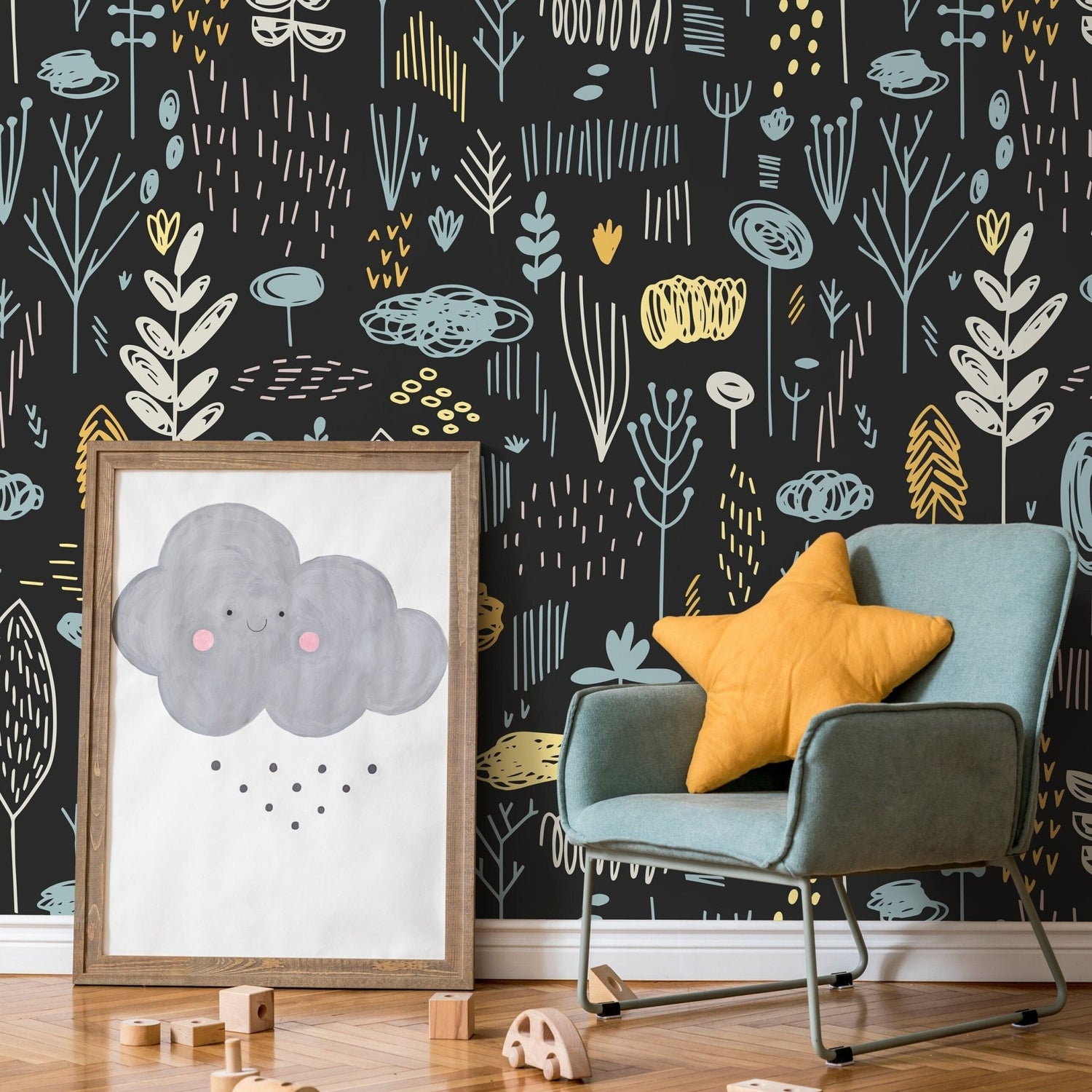 Nature Doodles Wallpaper - A895 - WallTrend