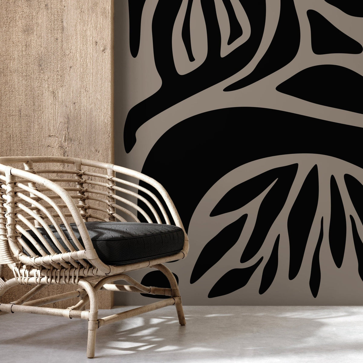 Nature - Inspired Abstract Foliage Wallpaper - D634 - WallTrend
