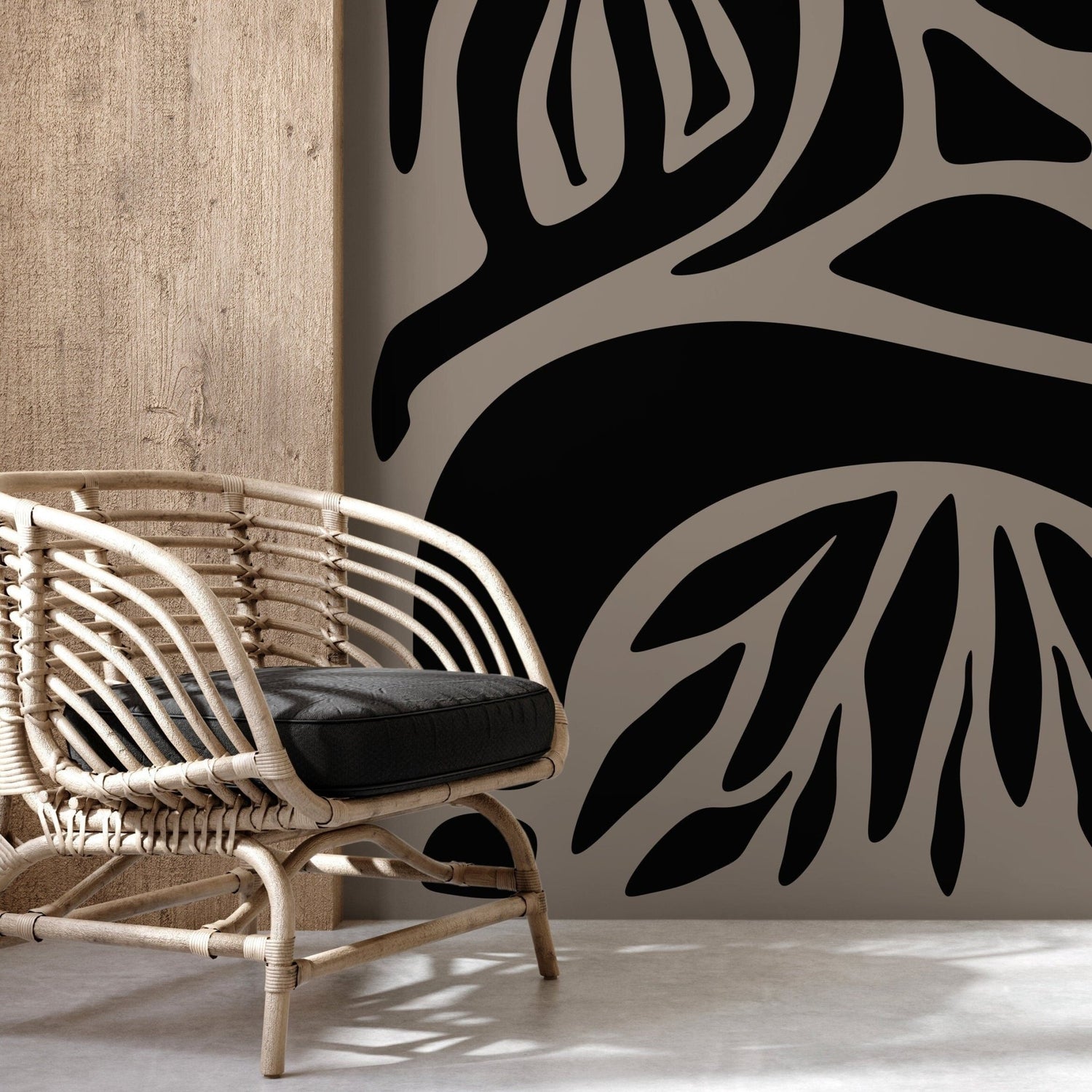 Nature - Inspired Abstract Foliage Wallpaper - D634 - WallTrend