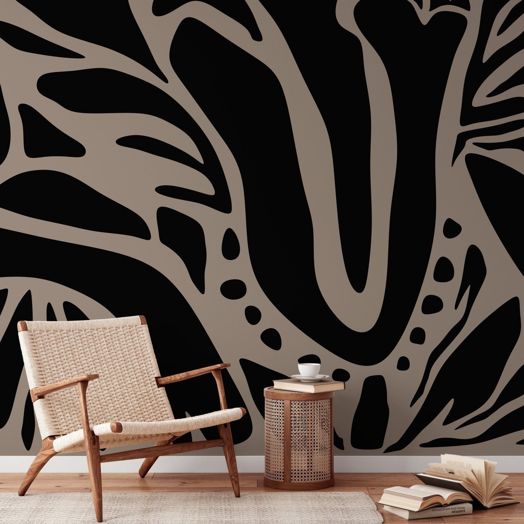 Nature - Inspired Abstract Foliage Wallpaper - D634 - WallTrend
