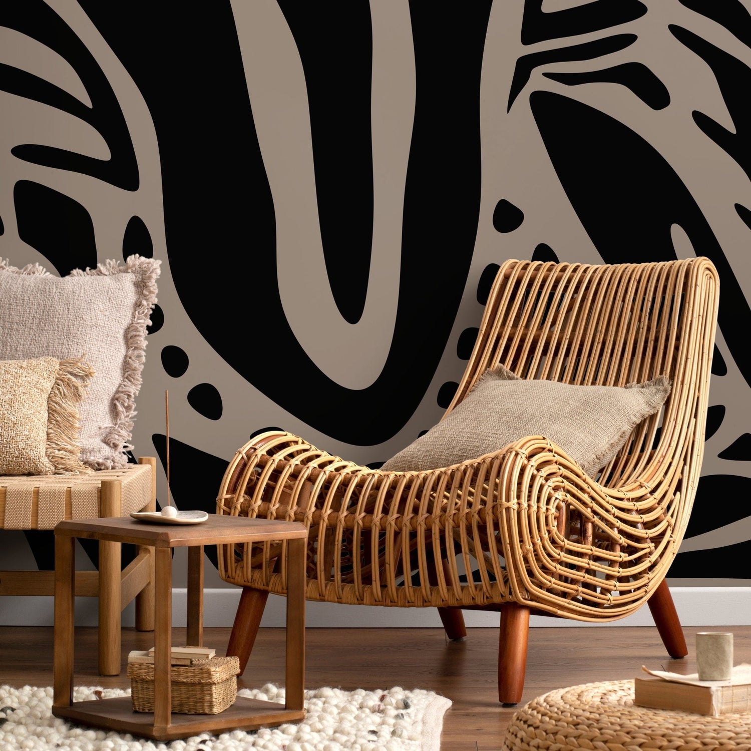 Nature - Inspired Abstract Foliage Wallpaper - D634 - WallTrend