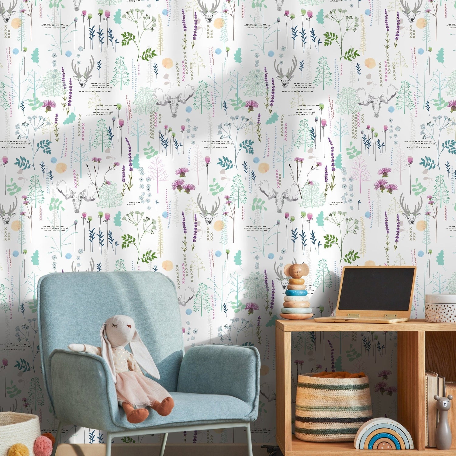 Nature - Inspired Botanical and Wildlife Illustration Wallpaper - A303 - WallTrend