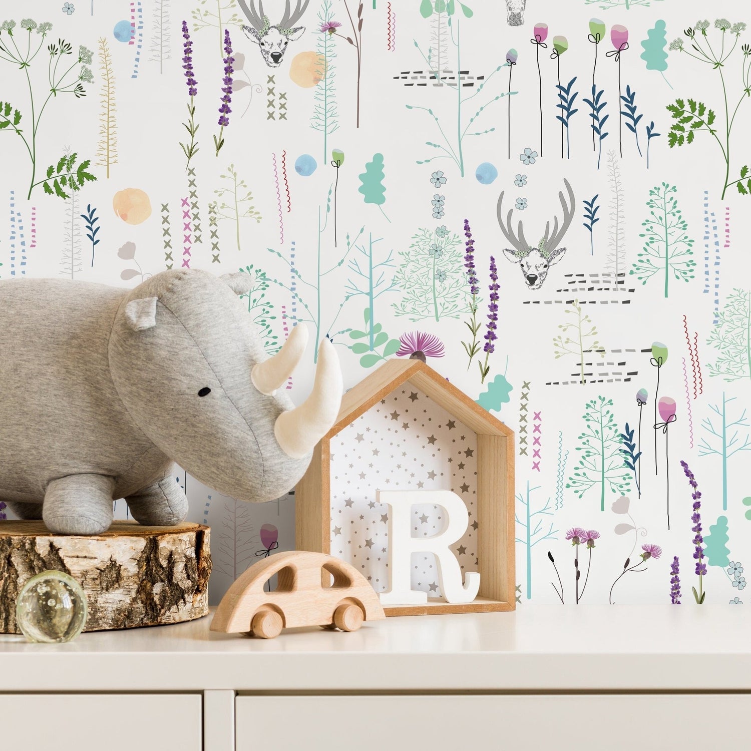 Nature - Inspired Botanical and Wildlife Illustration Wallpaper - A303 - WallTrend