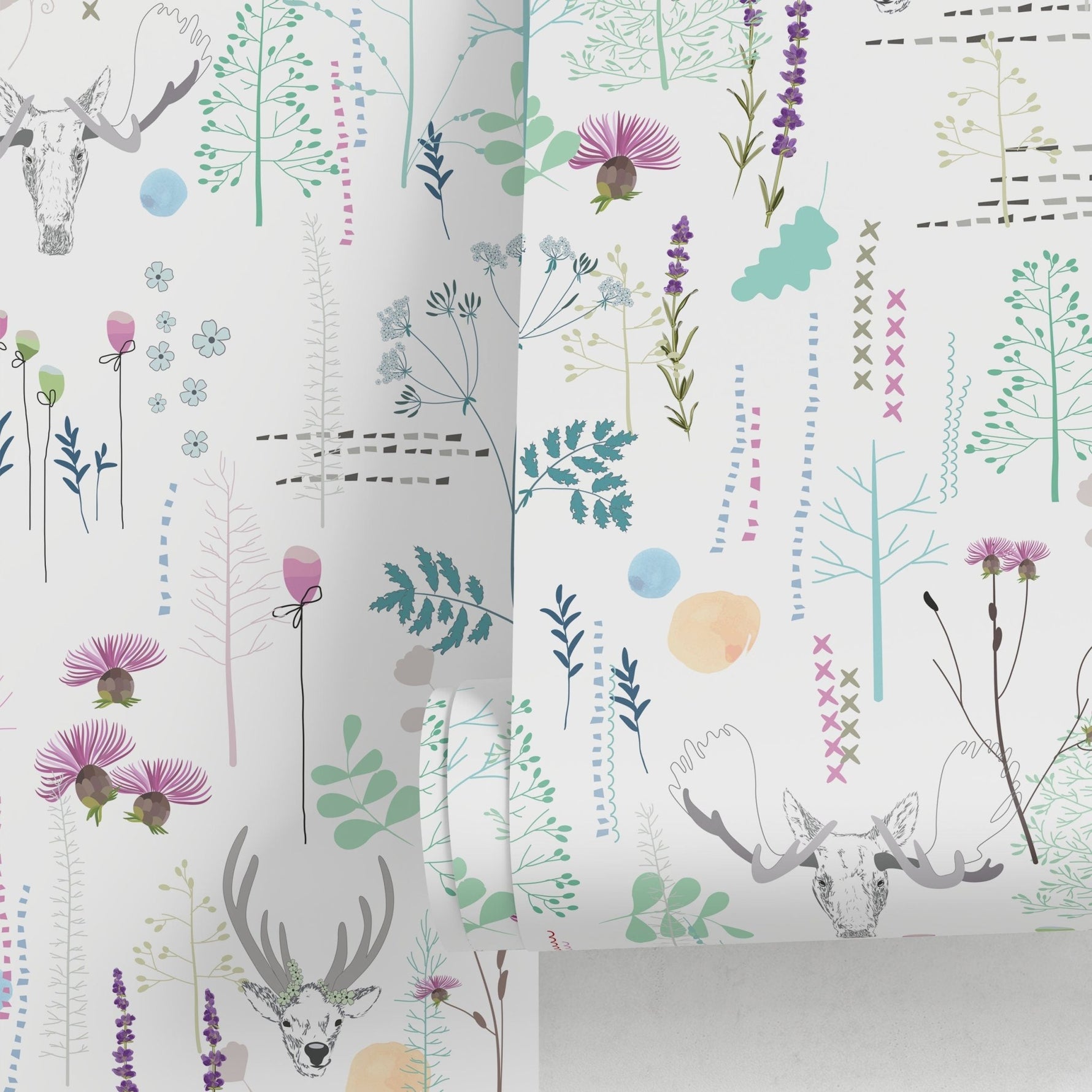 Nature - Inspired Botanical and Wildlife Illustration Wallpaper - A303 - WallTrend