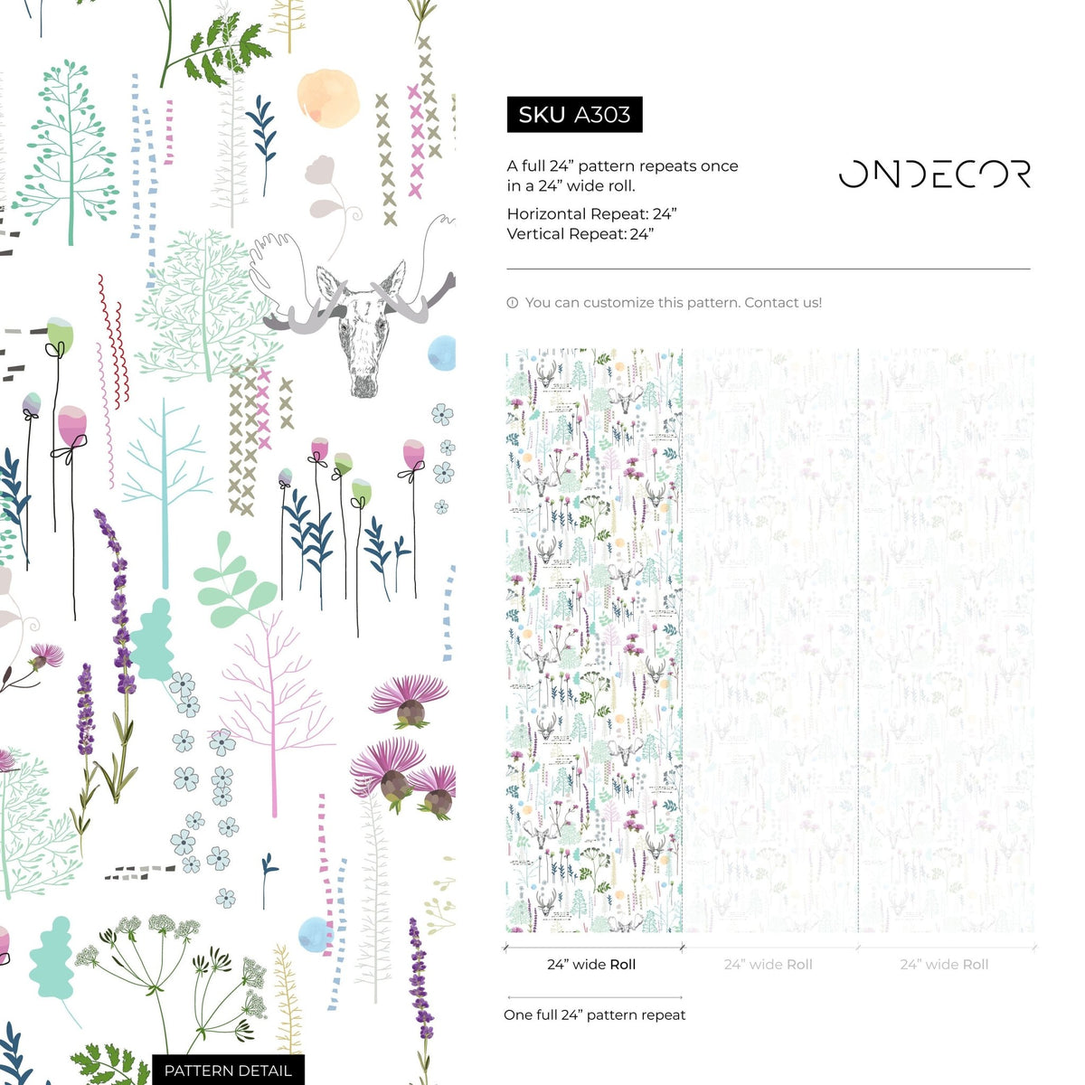 Nature - Inspired Botanical and Wildlife Illustration Wallpaper - A303 - WallTrend