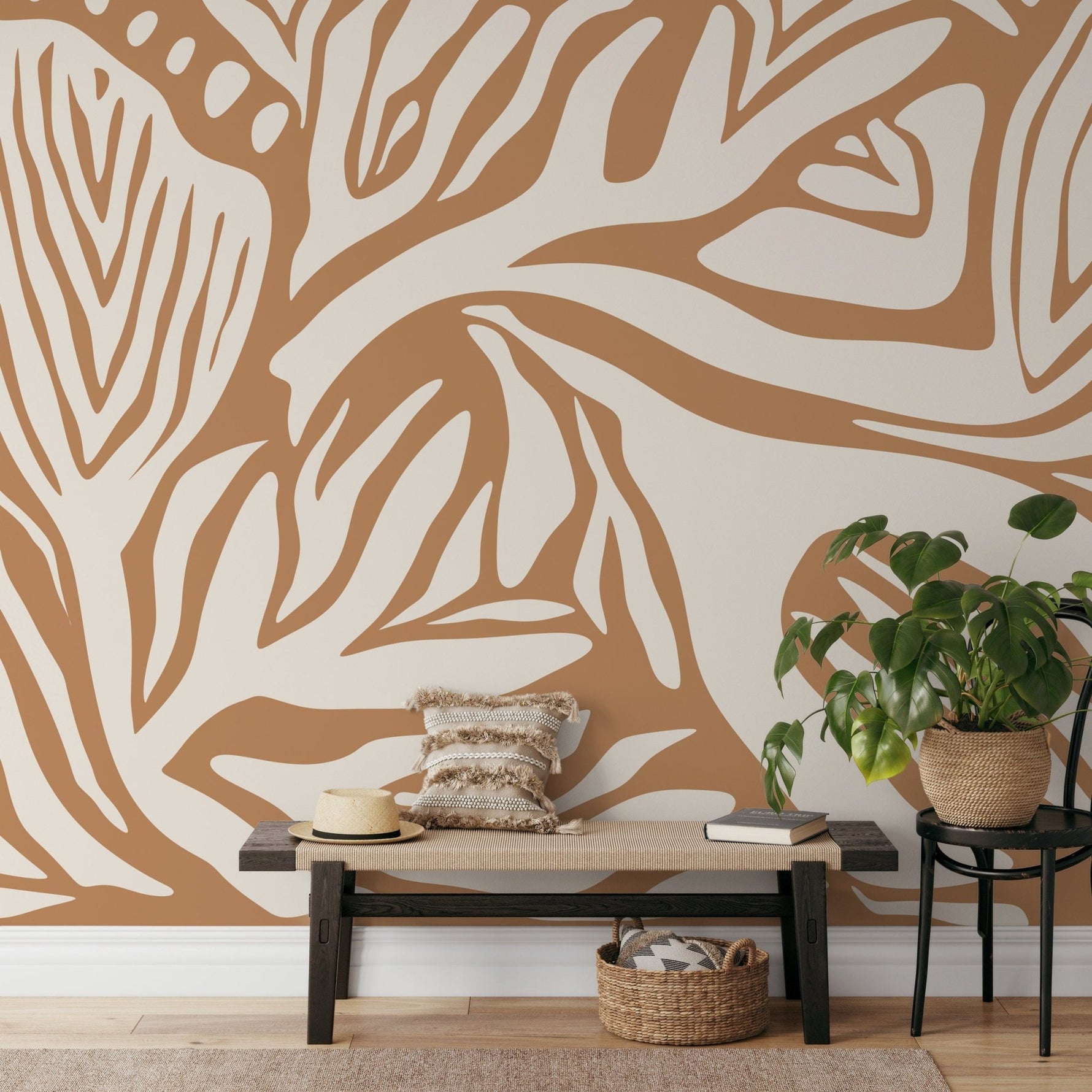 Nature Inspired Botanical Shapes Wallpaper - D692 - WallTrend