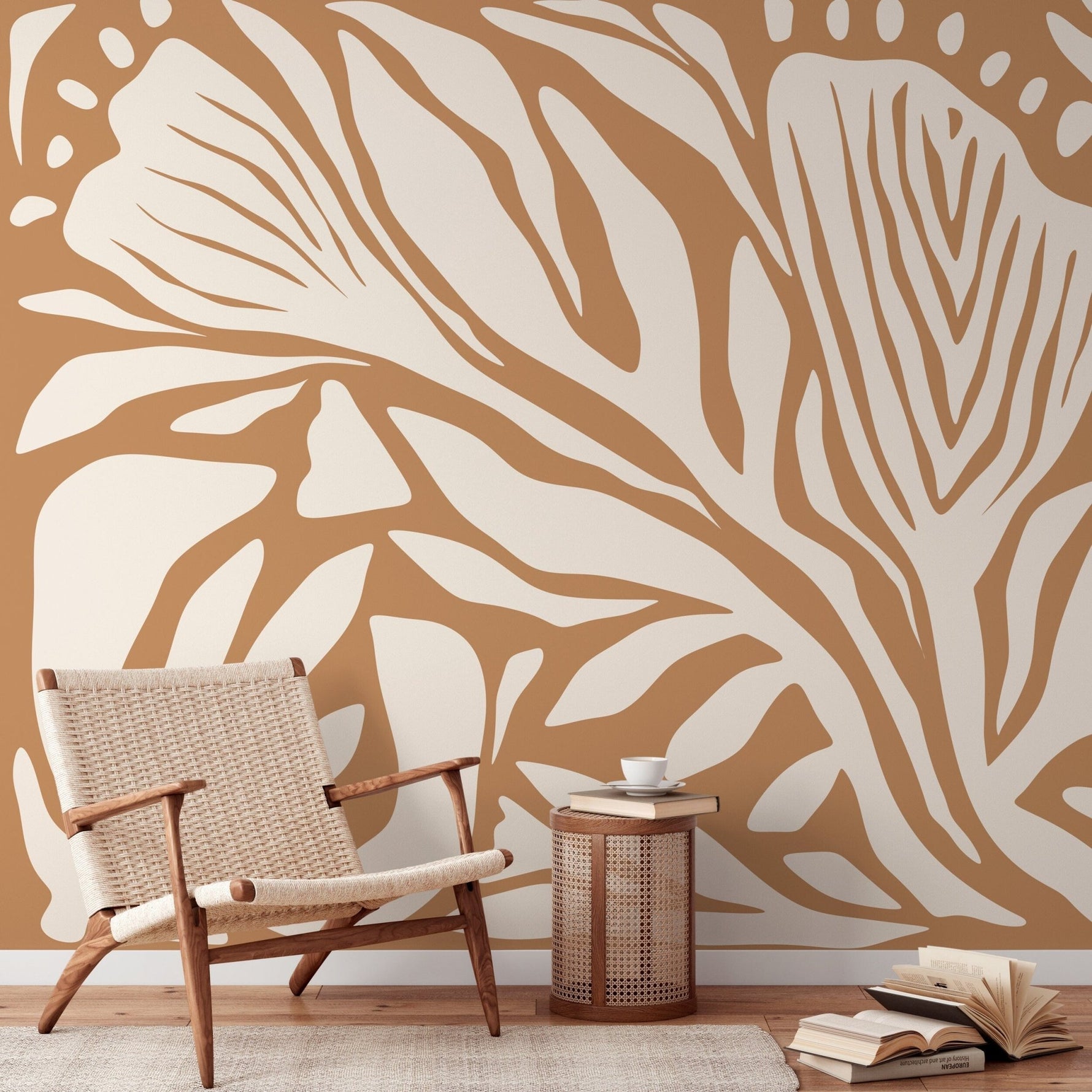 Nature Inspired Botanical Shapes Wallpaper - D692 - WallTrend