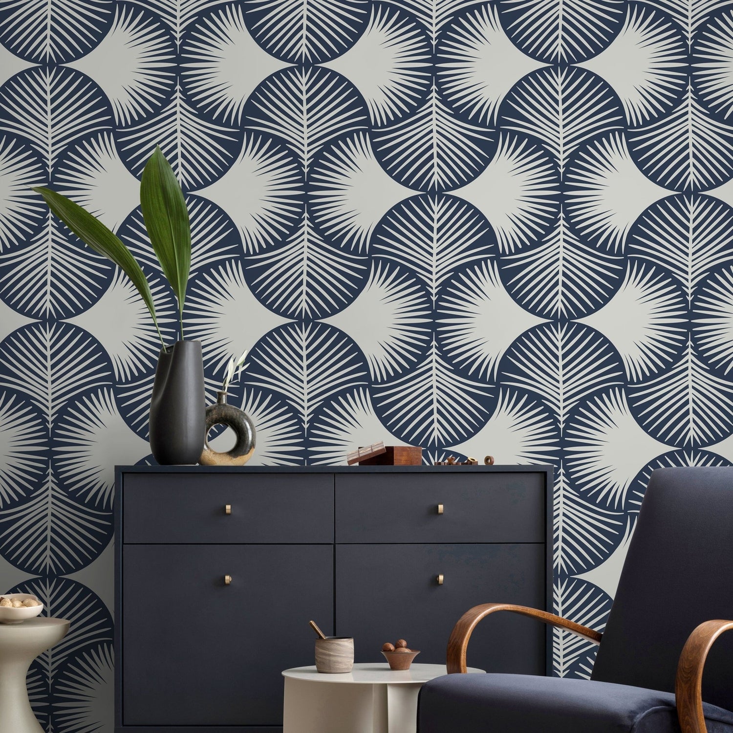 Nature - Inspired Leaf Pattern Wallpaper - C102 - WallTrend