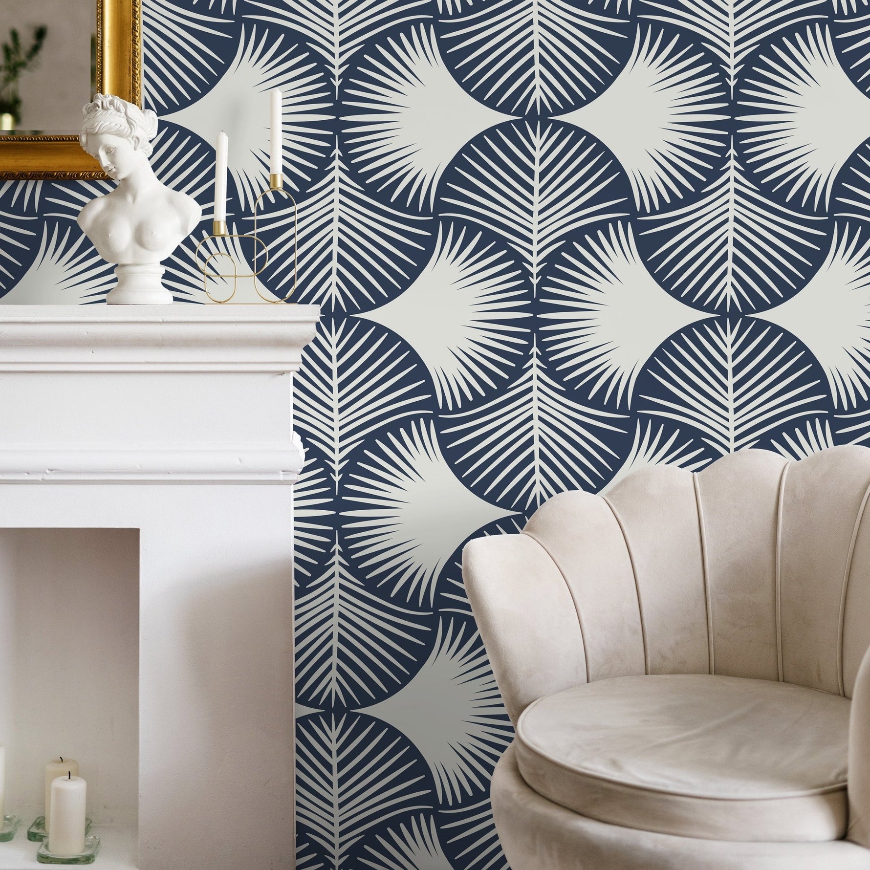 Nature - Inspired Leaf Pattern Wallpaper - C102 - WallTrend