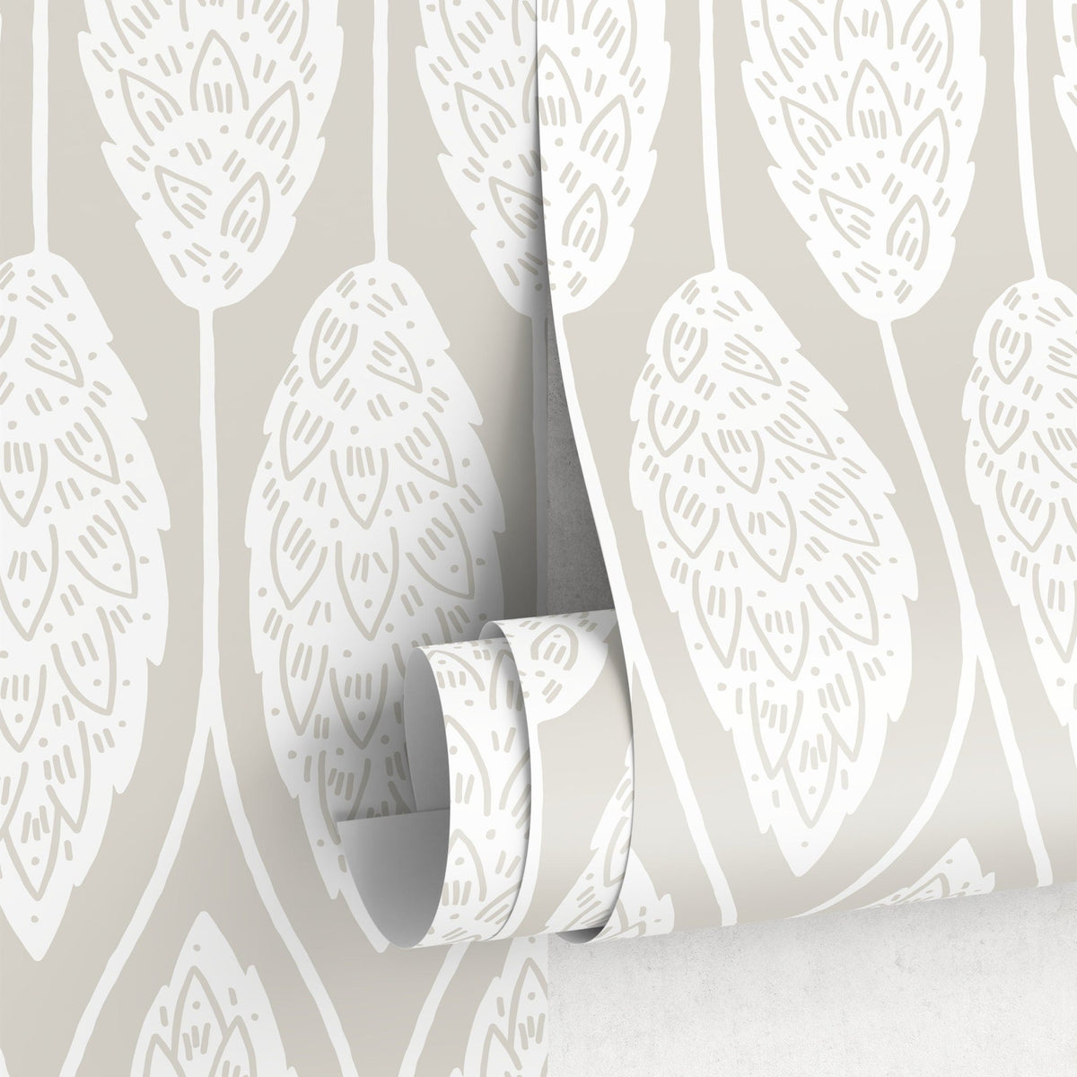 Nature Inspired Leaf Pattern Wallpaper - C988 - WallTrend