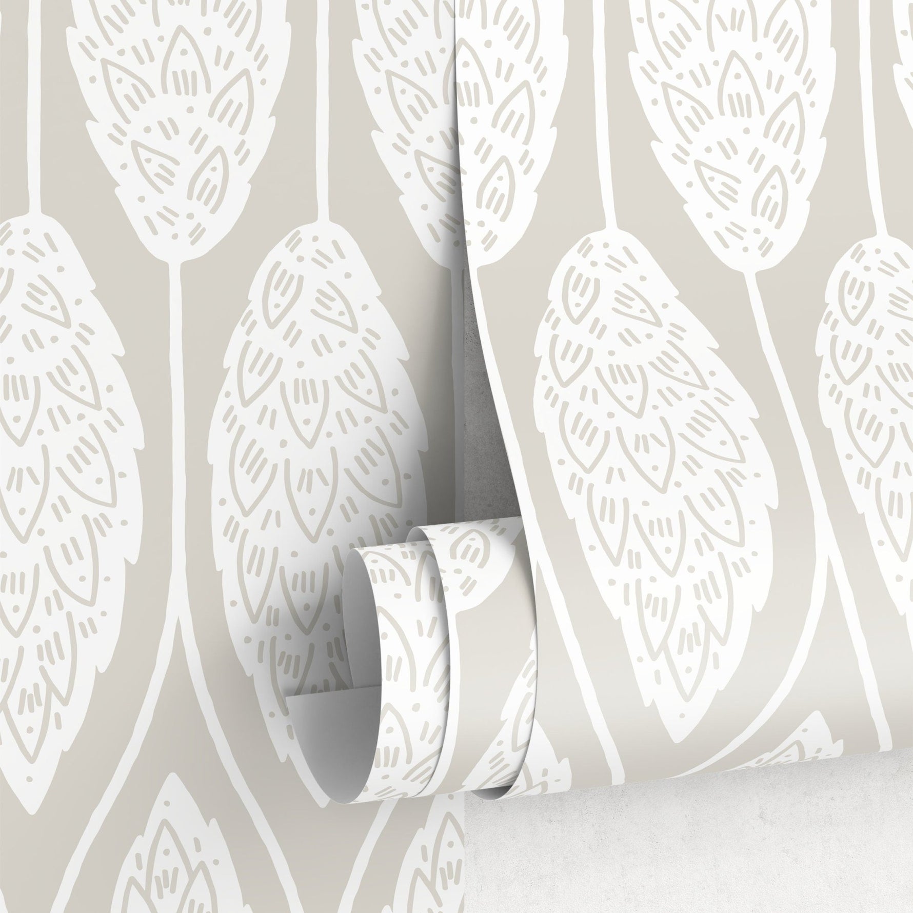 Nature Inspired Leaf Pattern Wallpaper - C988 - WallTrend