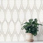 Nature Inspired Leaf Pattern Wallpaper - C988 - WallTrend