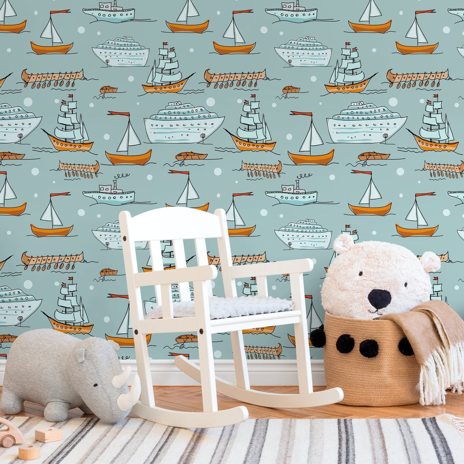 Nautical Charm Wallpaper - A166 - WallTrend